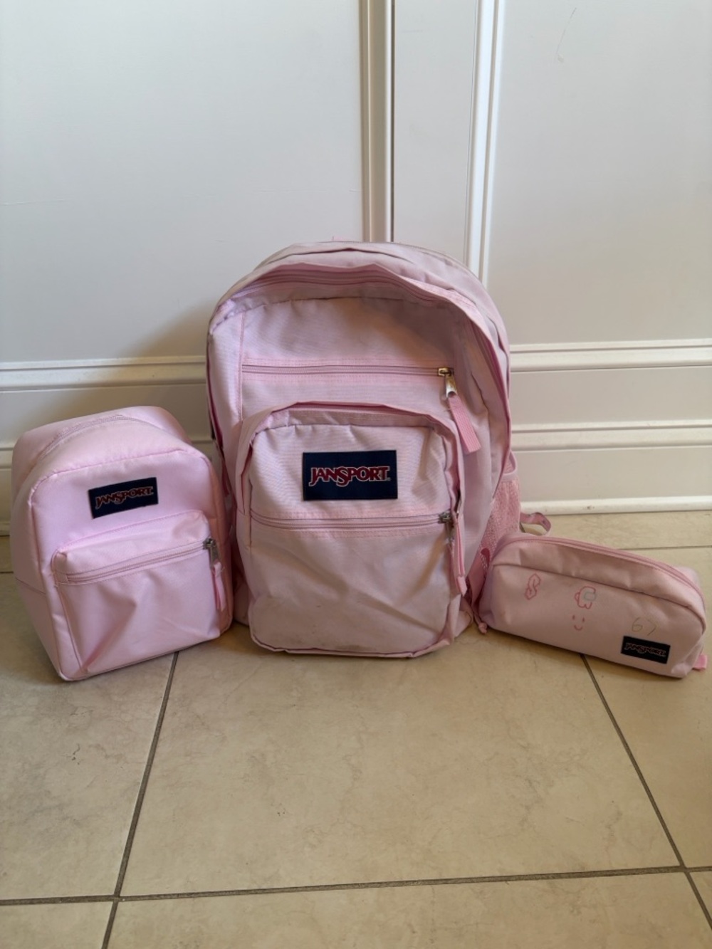Jansport Pink 3-Piece Backpack Set